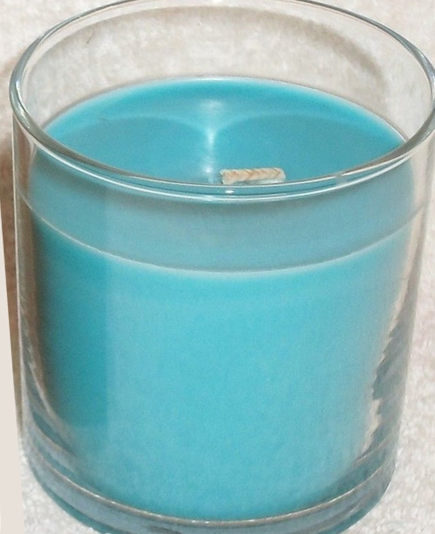 PartyLite ORIGINAL ESCENTIAL Round Wax Filled Jar Candle RARE SEA BREEZE & OLIVE BLUE