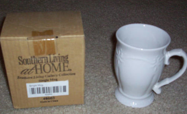 Southern Living at HOME GALLERY WHITE WARE CERAMIC POTTERY 2 PEDESTAL COFFEE MUGS