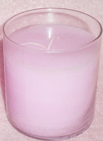 PartyLite GLOLITE GLOW LIGHT 2-Wick Round Glass Jar Boxed Candle BERRY BLOSSOM PINK - Plastic Glass and Wax