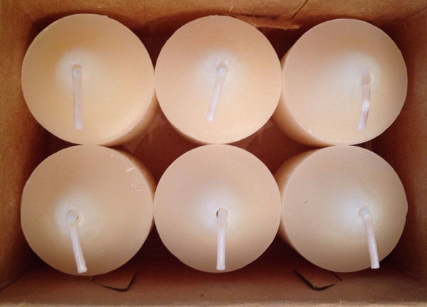 PartyLite 1 DOZEN Votive Wax Candles - 2 BOXES = 12 VOTIVES ~ GOLDEN BIRCH