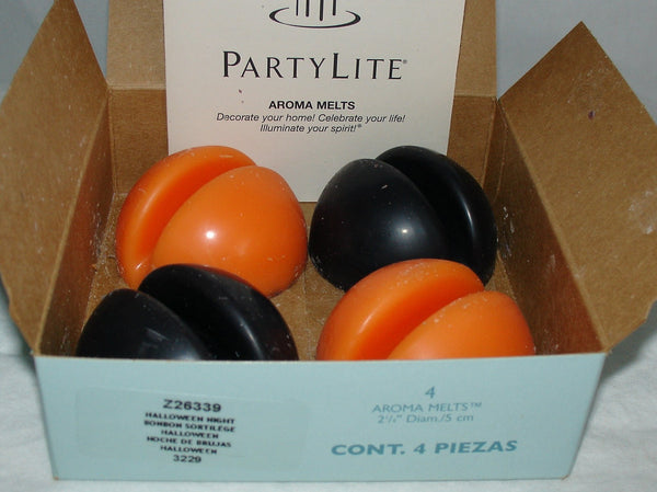 PARTYLITE 4 Pc BOX SCENT PLUS MELTS ROUND AROMA WAX FRAGRANCE MELT BLACK ORCHID