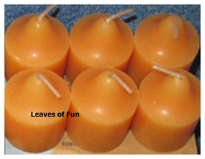 PartyLite 1 DOZEN Votive Wax Candles - 2 BOXES = 12 VOTIVES ~ LEAVES OF FUN