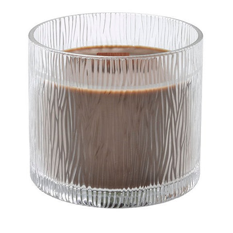 PartyLite Nature's Light Large Round Jar Boxed Candle w/ Crackling Wooden Wick COCONUT TEAKWOOD