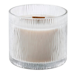 PartyLite Nature's Light Large Round Jar Boxed Candle w/ Crackling Wooden Wick ISLAND DRIFTWOOD - Plastic Glass and Wax