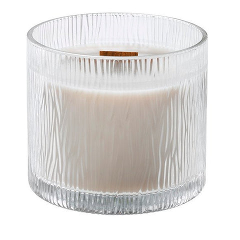 PartyLite Nature's Light Large Round Jar Boxed Candle w/ Crackling Wooden Wick ISLAND DRIFTWOOD - Plastic Glass and Wax