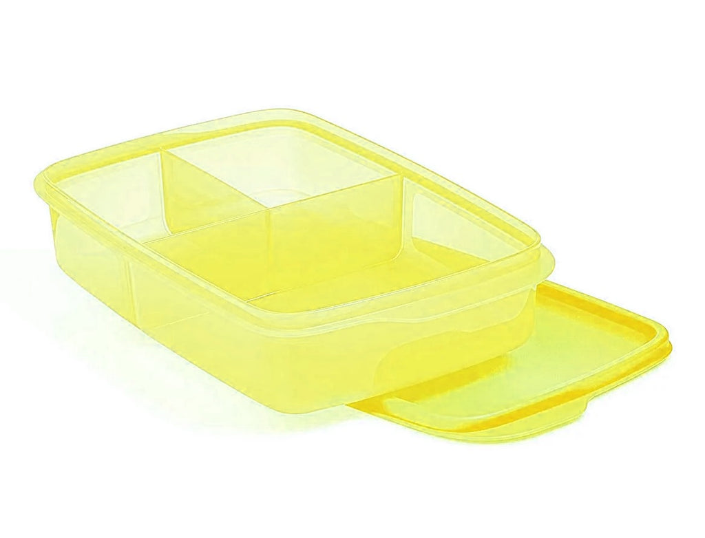 Tupperware Large Yellow Rectangular Container With Lid