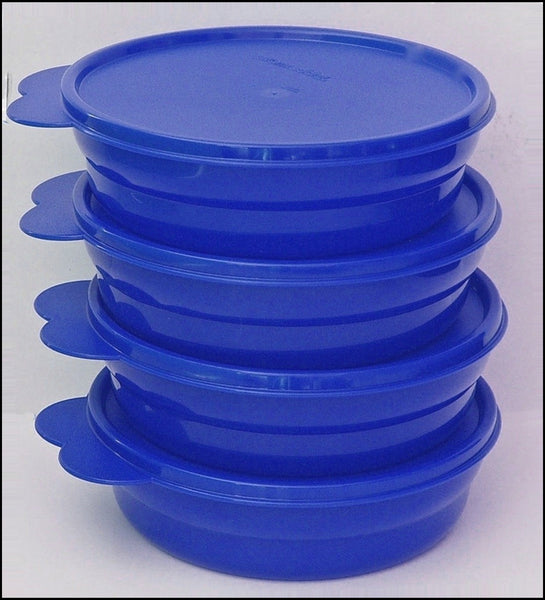 TUPPERWARE MICROWAVE 2 CUP CEREAL BOWL SET OF 4 BOWLS VARIOUS COLORS NEW - Plastic Glass and Wax