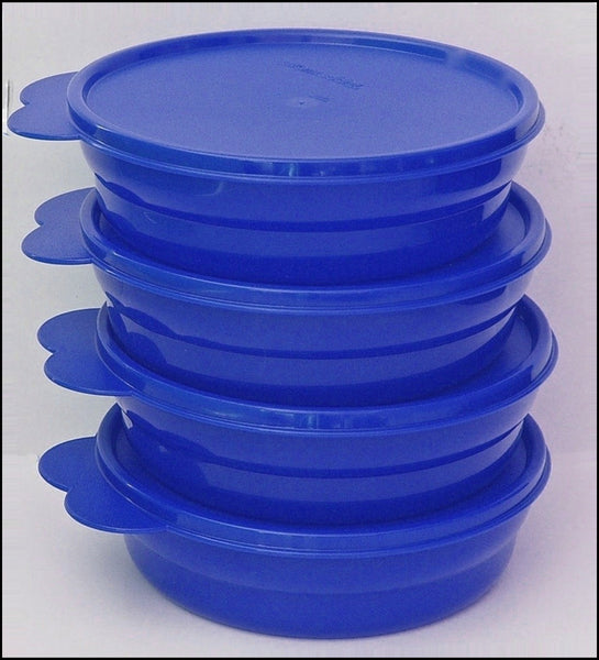 TUPPERWARE MICROWAVE 2 CUP CEREAL BOWL SET OF 4 BOWLS VARIOUS COLORS NEW - Plastic Glass and Wax ~ PGW