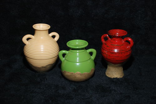 Southern Living at HOME TUSCAN OLIVE JAR YELLOW & SANDSTONE GLAZED POTTERY URN VASE LIKE NEW - Plastic Glass and Wax ~ PGW