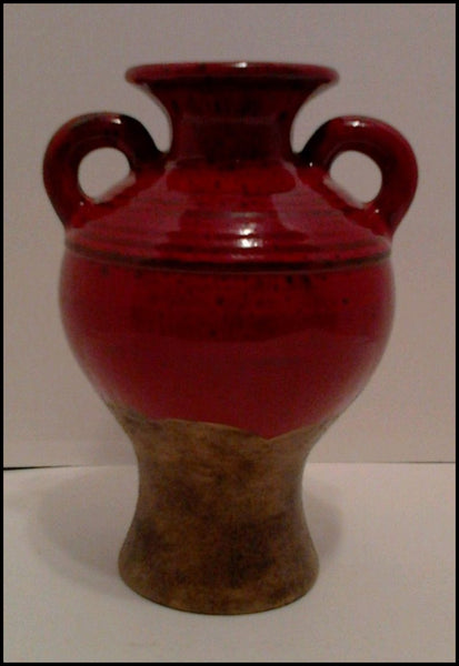 Southern Living at HOME TUSCAN OLIVE JAR YELLOW & SANDSTONE GLAZED POTTERY URN VASE LIKE NEW - Plastic Glass and Wax ~ PGW