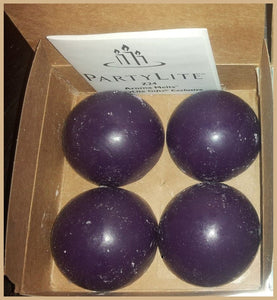 PARTYLITE 4 BXS 16 SCENT PLUS MELTS ROUND AROMA WAX FRAGRANCE PLUM & COGNAC