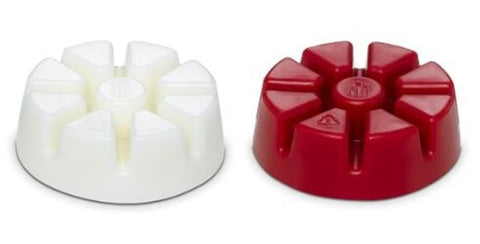 PartyLite 2 - Adler 9 Pc Round Scent Plus Wax Melts Pkgs 18 Big Apple by Day & Night RED & WHITE - Plastic Glass and Wax ~ PGW