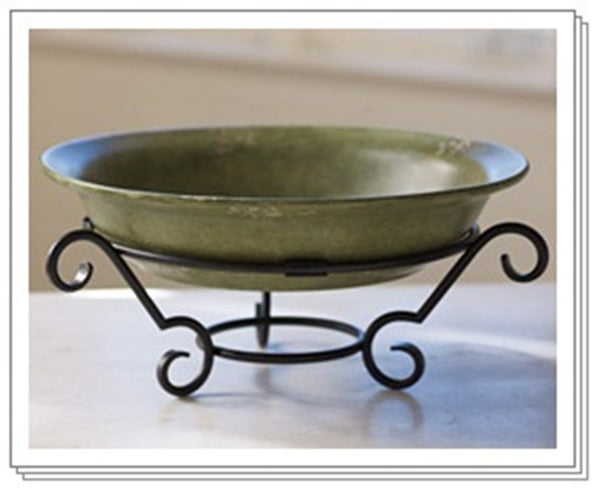 SOUTHERN LIVING at HOME ORNATE IRON OVAL TIERED PLATTER / ELEVATED STAND