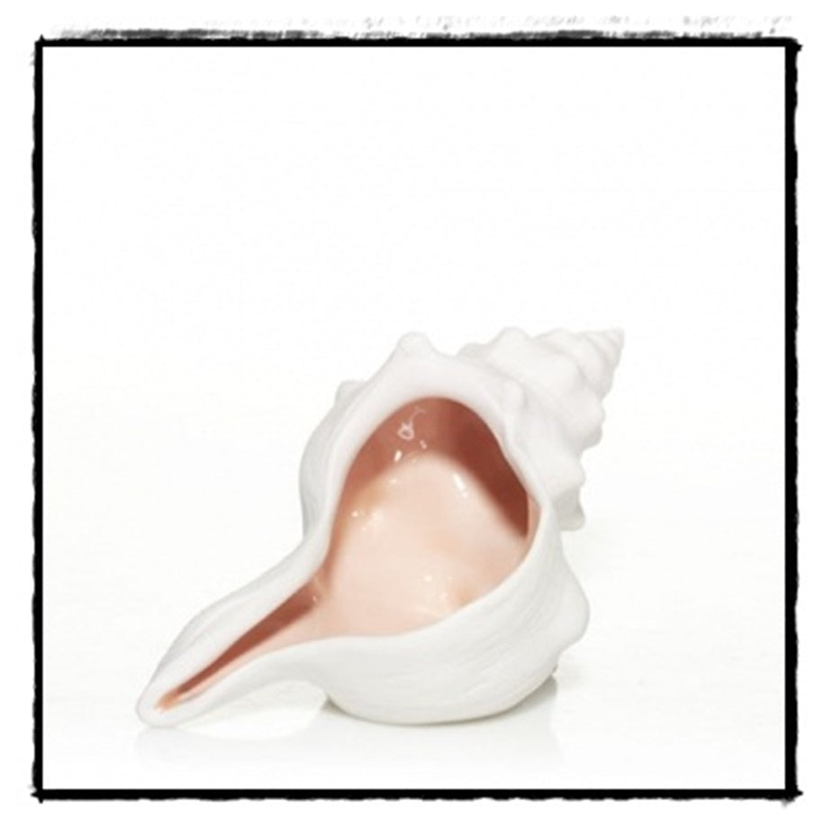 YANKEE NATURAL SHELL COLLECTION ONE (1) SEASHELL CORAL GLAZED CERAMIC TEALIGHT CANDLE HOLDER - Plastic Glass and Wax ~ PGW