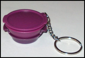 TUPPERWARE Mini Smart Steamer on the Go KeyChain RHUBARB AMETHYST - Plastic Glass and Wax ~ PGW