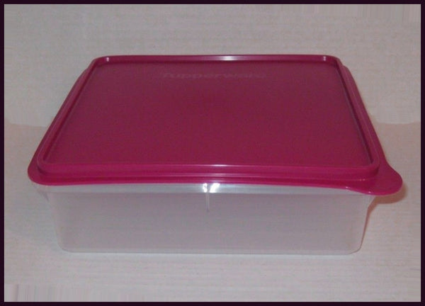 TUPPERWARE Prep Essentials Snack Stor Store Square Refrigerator Container Vineyard Wine Seal - Plastic Glass and Wax ~ PGW