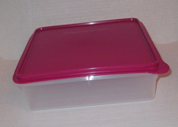 TUPPERWARE Prep Essentials Snack Stor Store Square Refrigerator Container Vineyard Wine Seal - Plastic Glass and Wax ~ PGW