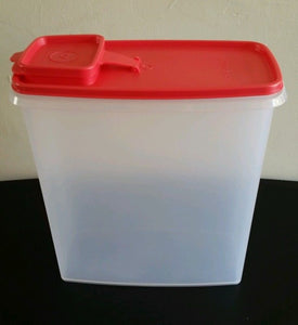 TUPPERWARE MODULAR MATES SUPER CEREAL STORER Keeper Container 20-c PASSION RED