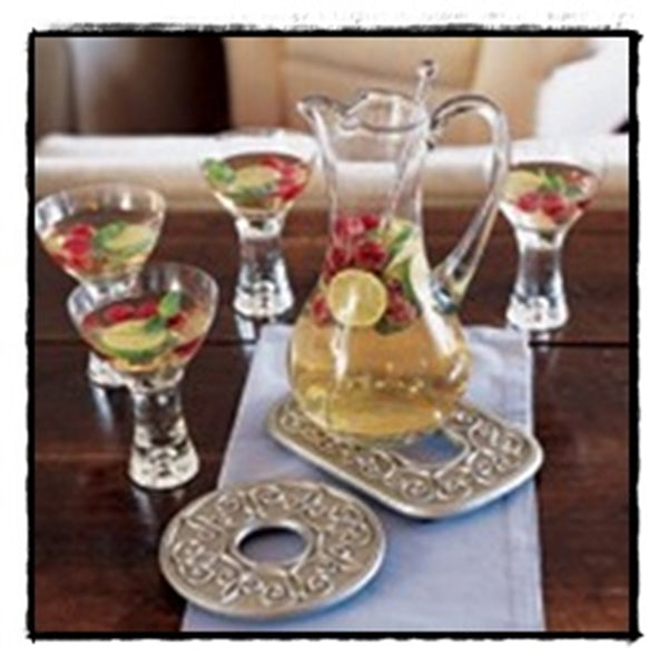 SOUTHERN LIVING AT HOME 4 TRIBECA GLASS MARTINI STYLE BEVERAGE / DESSERT STEMWARE