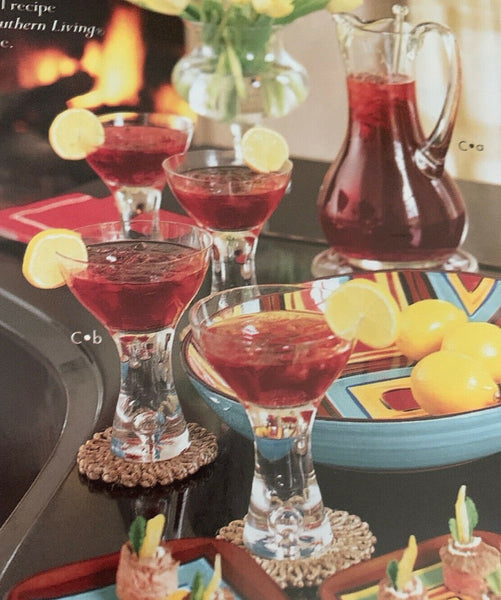 SOUTHERN LIVING AT HOME 4 TRIBECA GLASS MARTINI STYLE BEVERAGE / DESSERT STEMWARE NWOB
