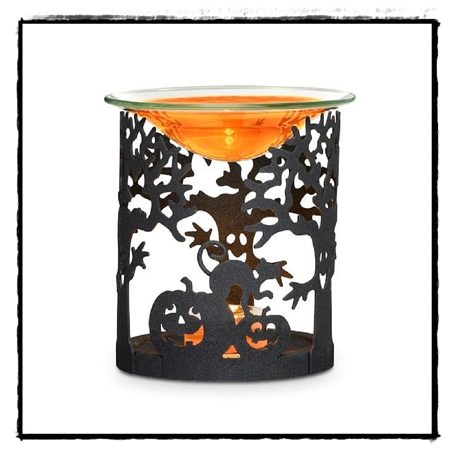 PartyLite TRICK OR TREAT CANDLE SLEEVE & Scent Plus Wax Aroma Melts / Fragrance Simmering Tealight Warmer