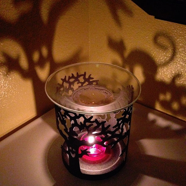 PartyLite TRICK OR TREAT CANDLE SLEEVE & Scent Plus Wax Aroma Melts / Fragrance Simmering Tealight Warmer