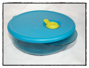 Tupperware ONE (1) MICROWAVE VENT N SERVE 3.25-c / 800mL ROUND CONTAINER NEW
