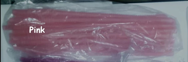 Tupperware LOT 10 COLORED BENDABLE WHISTLE STRAWS REUSABLE MULBERRY - Plastic Glass and Wax