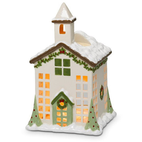 PARTYLITE Village Square Chapel GLAZED CERAMIC POTTERY Aroma Melts Warmer