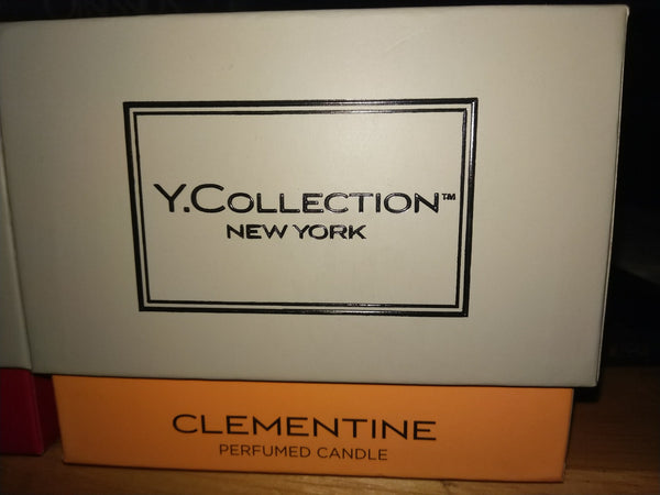 YANKEE CANDLE Y.COLLECTION SMOKED GLASS JAR SCENTED WAX BOXED CANDLE CLEMENTINE - Plastic Glass and Wax